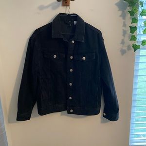 Black denim jacket